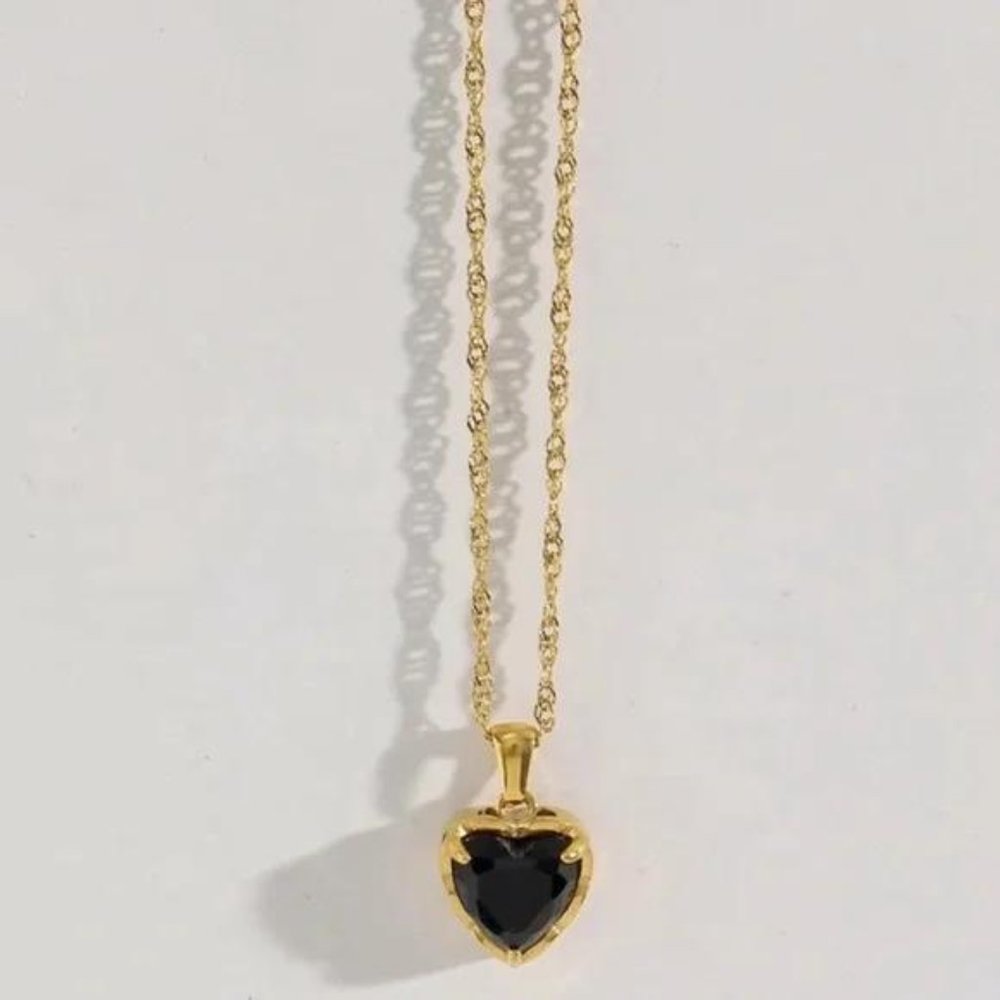 NEW LUXURY 18K GOLD DIAMOND CHAIN NECKLACE, NICE NECKLACE, CUTE NECKLACE - Picture 8 of 9